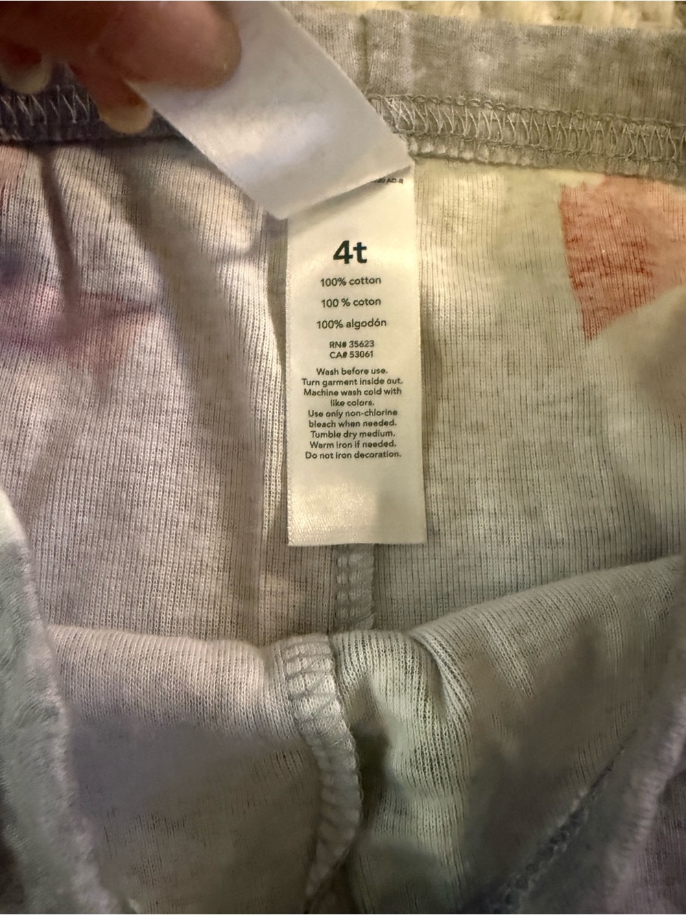 Carter's Gray Holiday Print pajama bottoms Santa, Penguin, Train & Candy Cane 4T - Picture 5 of 6